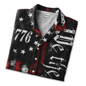 1776 We The People Hawaiian Shirt - Distressed Grunge Stars & Stripes Freedom Print