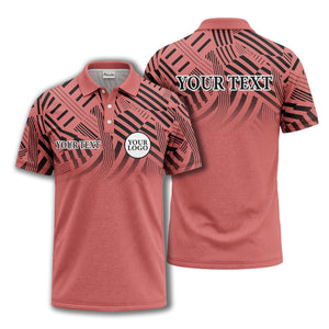 bold geometric stripes customizable polo shirt for men