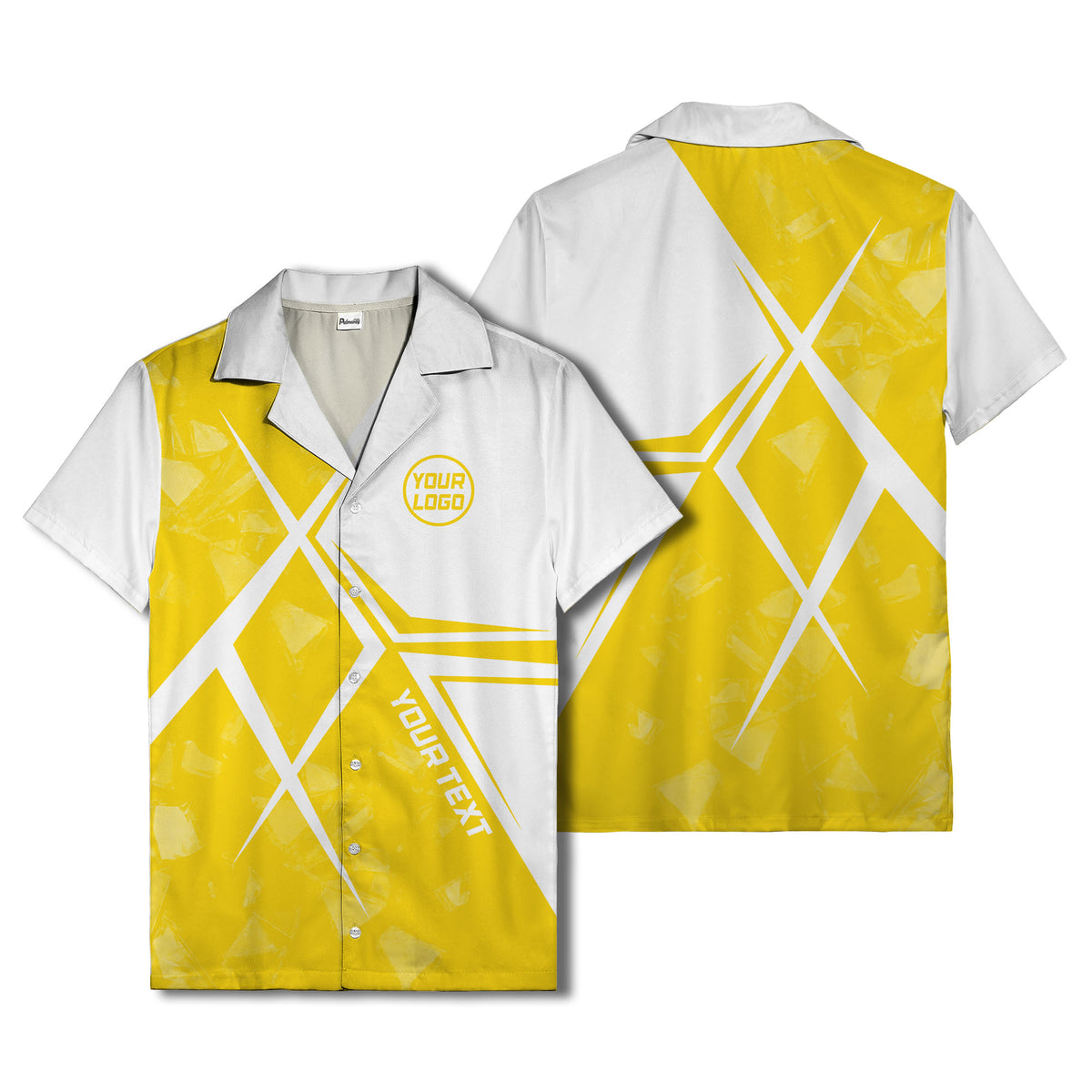 crystal shards & angular lines modern art hawaiian shirt