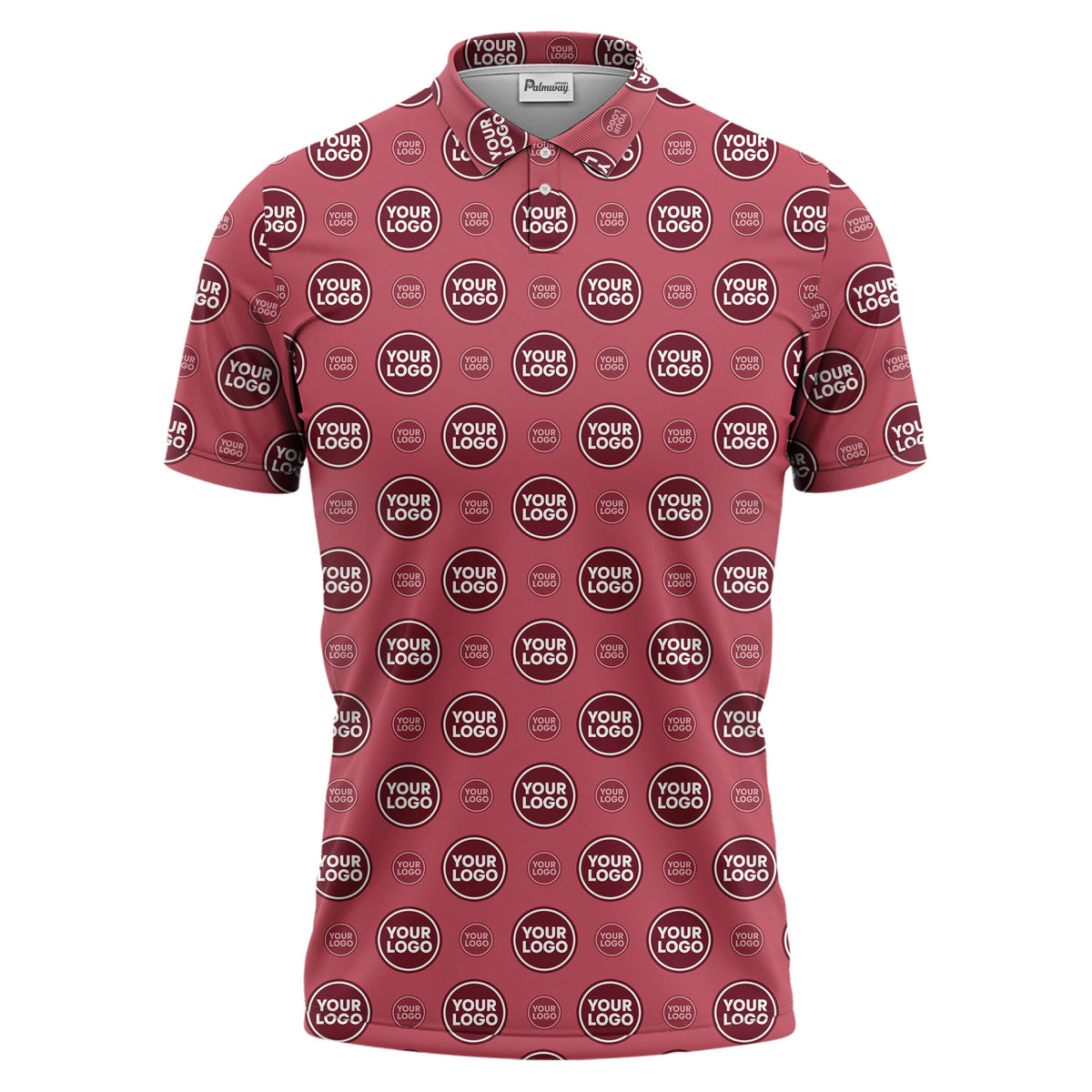 custom color logo polo shirt | bold geometric branding design