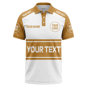 customizable logo & text sport jersey polo shirt for team gear