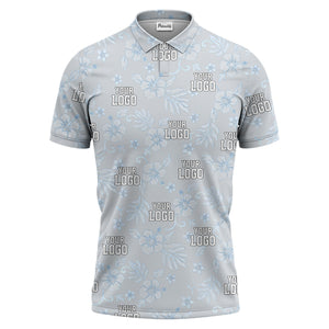 customizable tropical floral flowers leaves polo shirt for vacation vibes