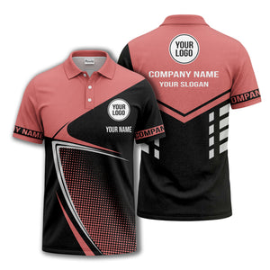 diagonal stripe dot geometric polo shirt for men