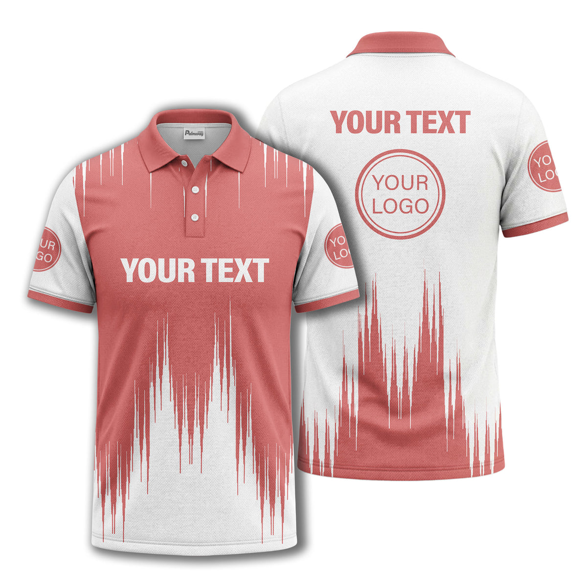 drip paint & abstract line art men's modern polo shirt