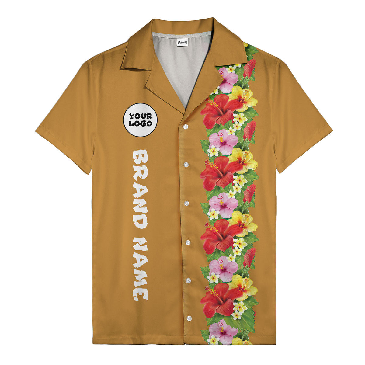 Sunset Hibiscus Explosion Tropical Floral Illustrated Hawaiian Shirt For Men