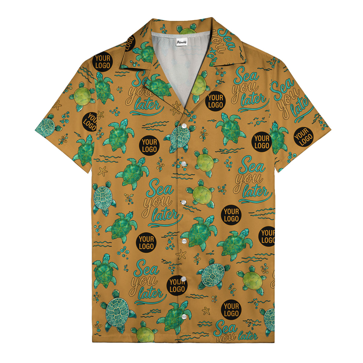sea turtles & starfish sea you later cartoon hawaiian shirt