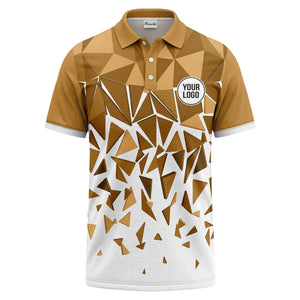 sharp monochrome geometric triangles polo shirt