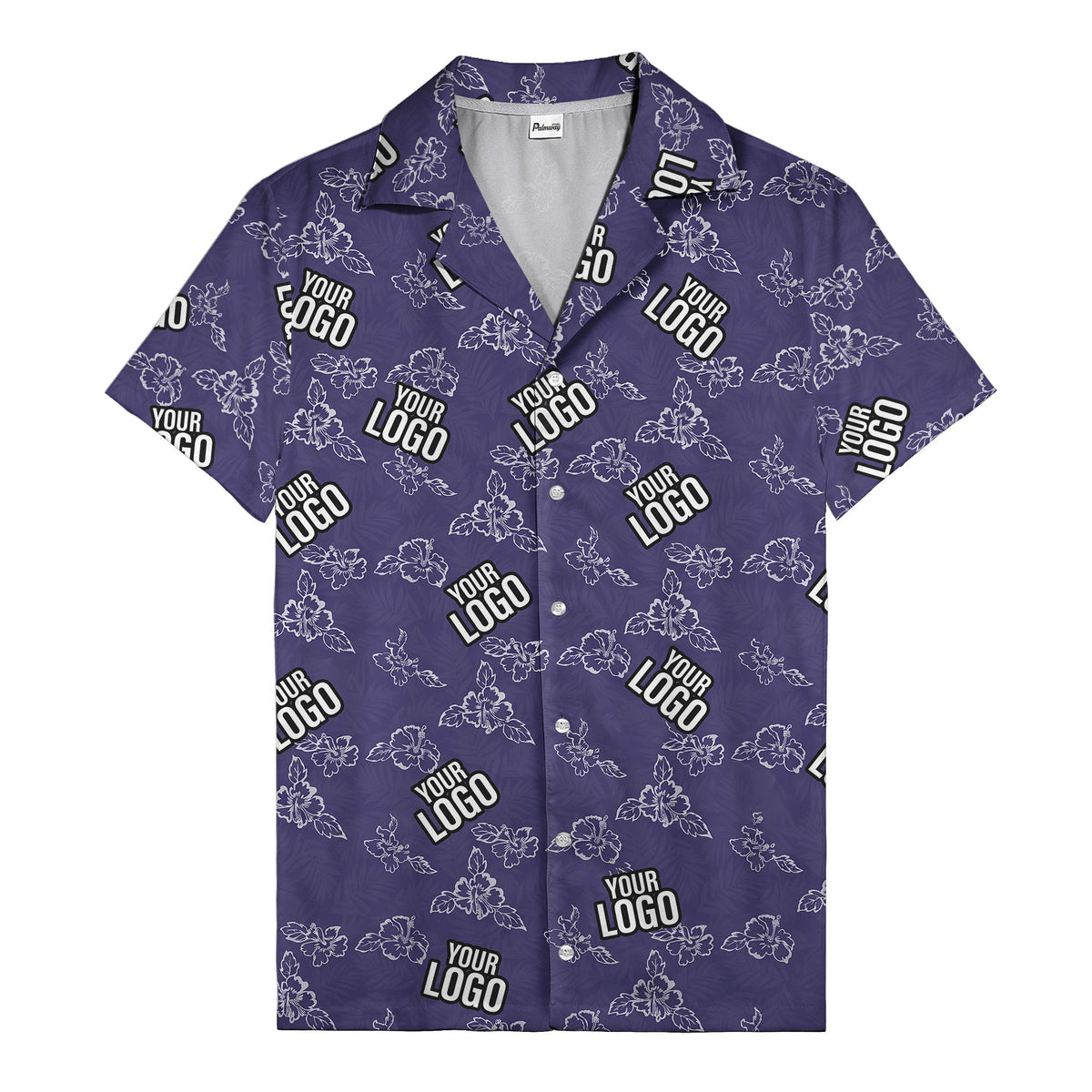 Tropical Red Hibiscus Floral Repeating Polo Shirt For Island Golf Days