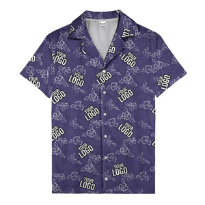 Tropical Red Hibiscus Floral Repeating Polo Shirt For Island Golf Days