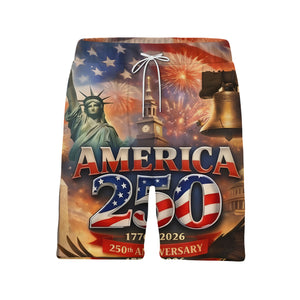 America 250th Anniversary Hawaiian Shirt - Founding Fathers & Landmarks All-Over Print