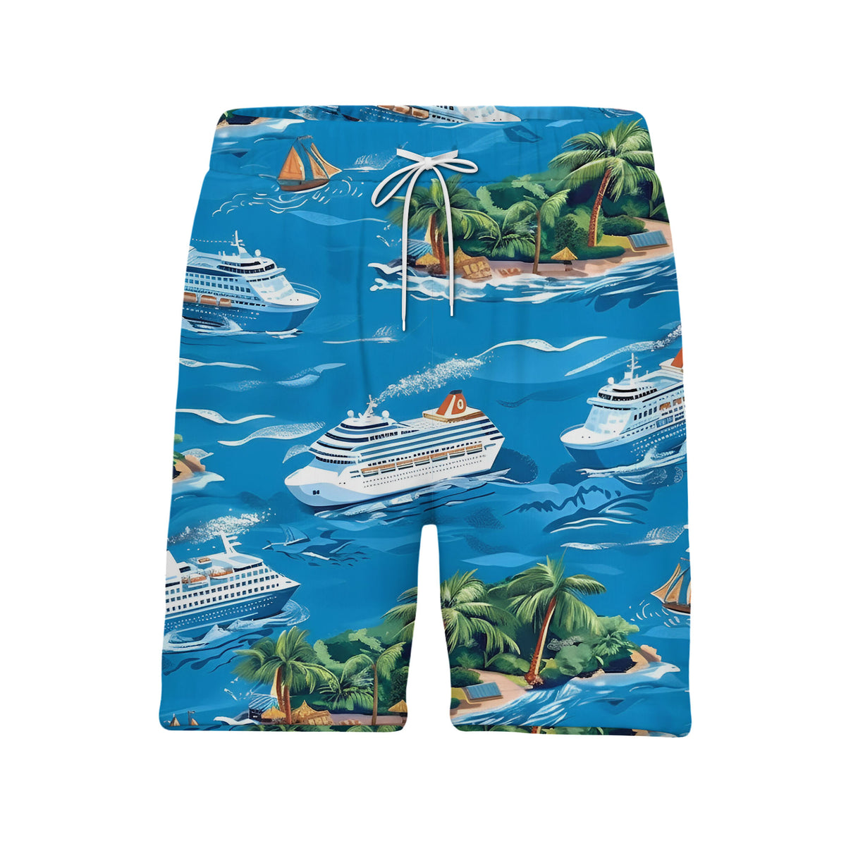 Cruise Ship & Island Tropical Hawaiian Shirt – Beach Vacation Getaway Design