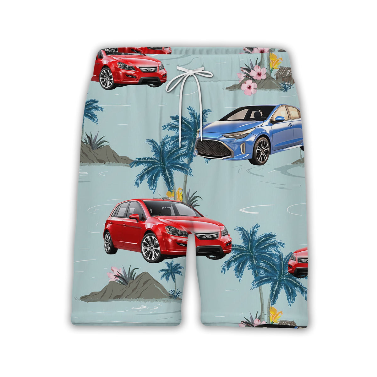 Custom Photo Light Blue Hawaiian Shirt