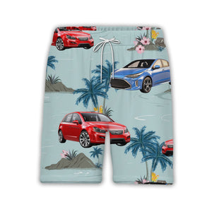 Custom Photo Light Blue Hawaiian Shirt