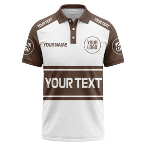 customizable logo & text sport jersey polo shirt for team gear