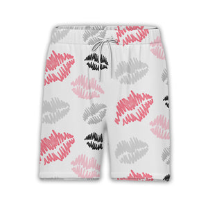 Cute Dinosaur Love Hawaiian Shirt with Hearts and Green Foliage Accents