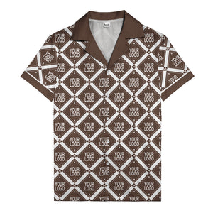 diamond repeat logo geometric hawaiian shirt for men