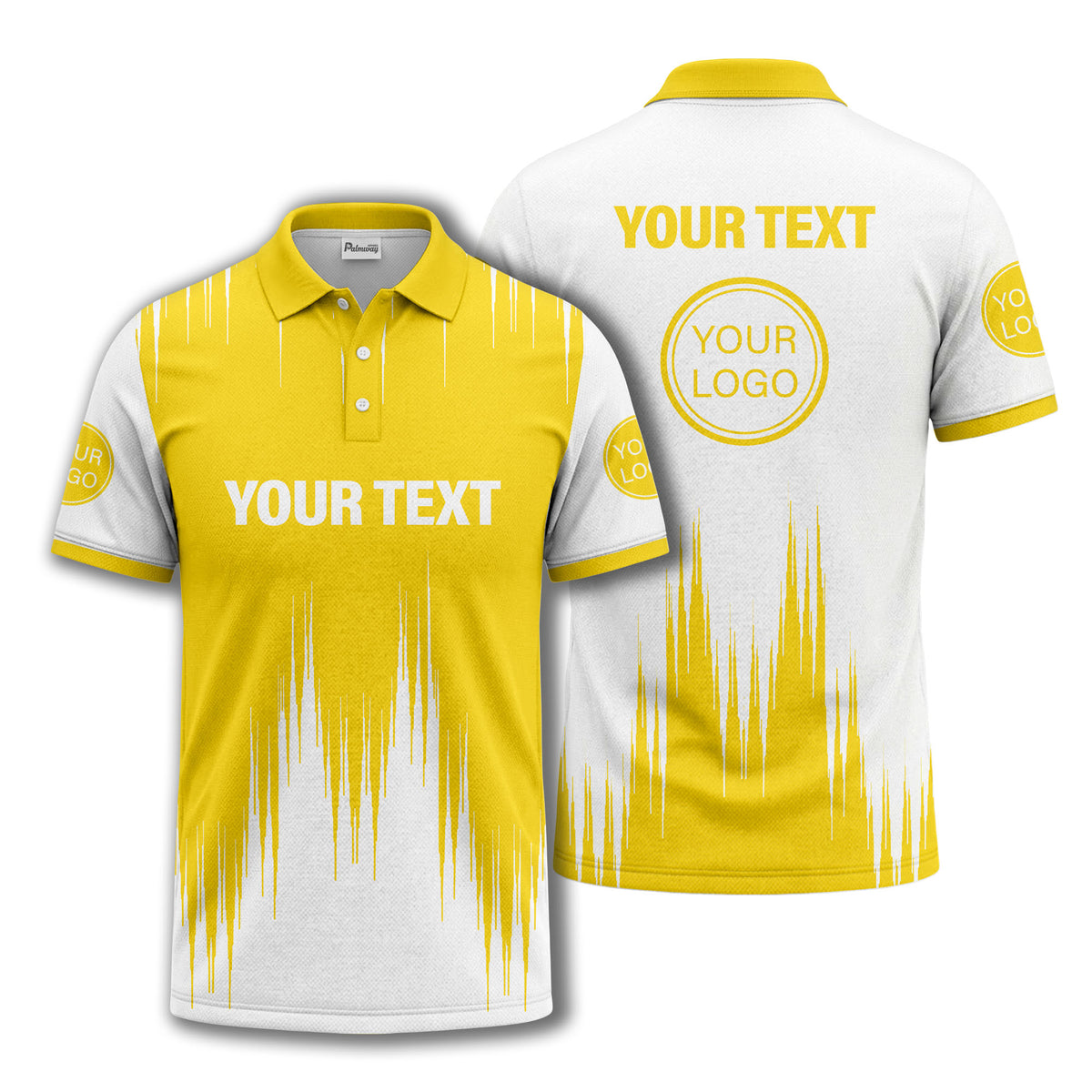 drip paint & abstract line art men's modern polo shirt