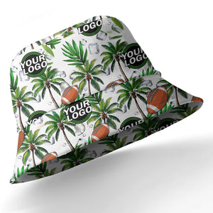 football palm trees ice cubes watercolor hawaiian shirt for men