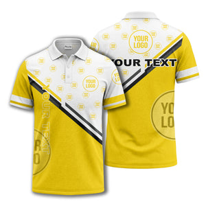 logo repeat diagonal stripe customizable polo shirt for teams