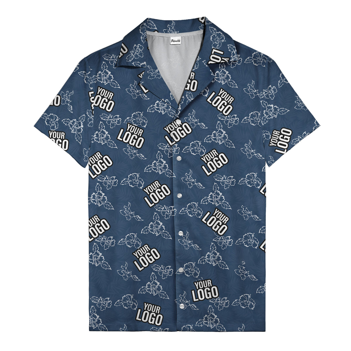 Tropical Red Hibiscus Floral Repeating Polo Shirt For Island Golf Days