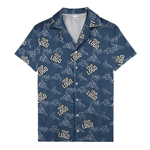 Tropical Red Hibiscus Floral Repeating Polo Shirt For Island Golf Days