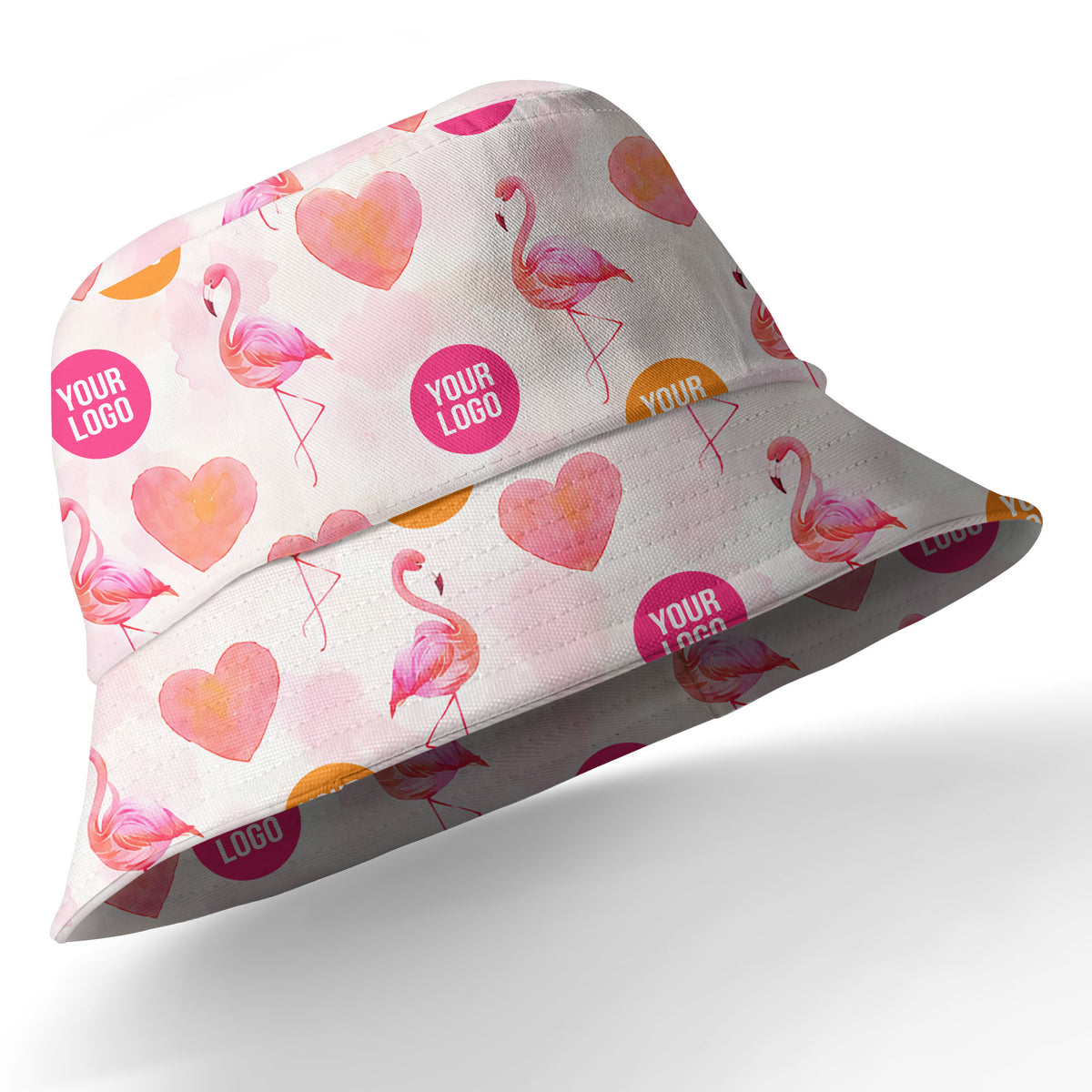 watercolor flamingos & hearts aloha hawaiian shirt