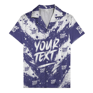 abstract splatter paint custom text hawaiian shirt with your text