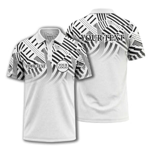 bold geometric stripes customizable polo shirt for men