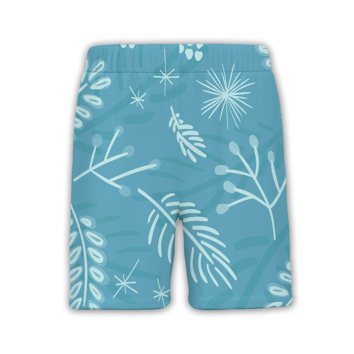 Cerulean Pine Needle Hawaiian Shirt with Berry and Pinecone Accents