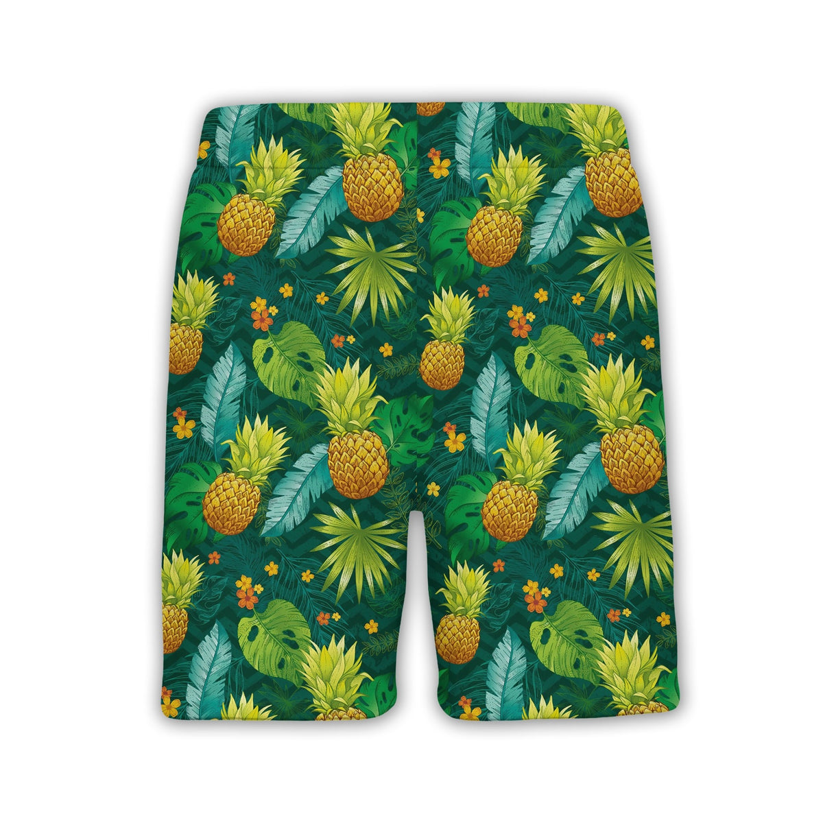 Colorful Hibiscus and Pineapple Hawaiian Shirt Tropical Medley