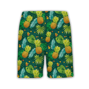 Colorful Hibiscus and Pineapple Hawaiian Shirt Tropical Medley