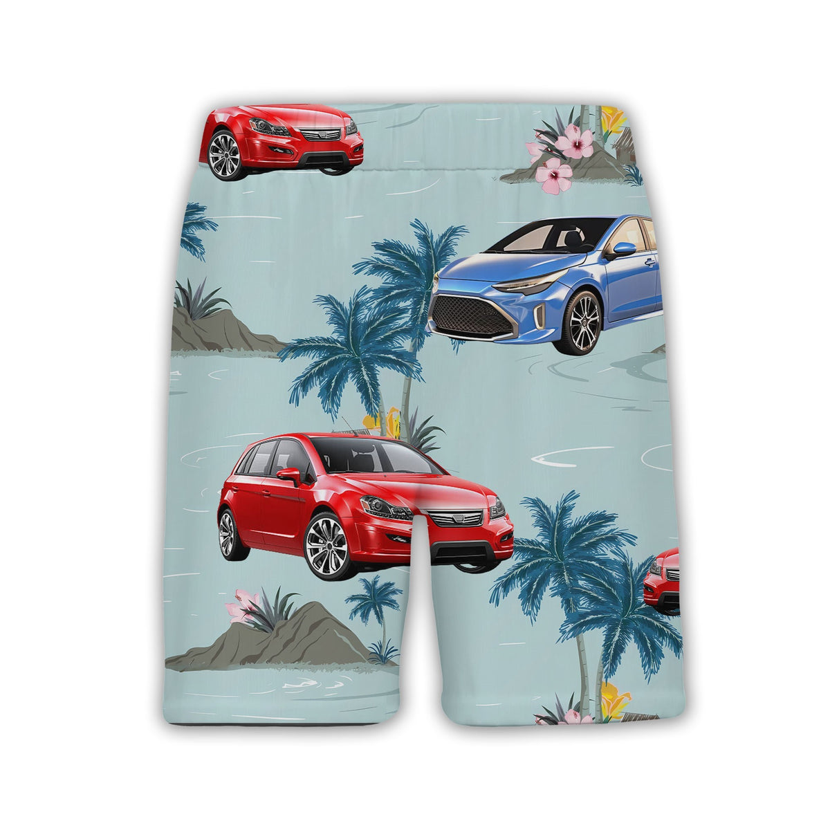 Custom Photo Light Blue Hawaiian Shirt