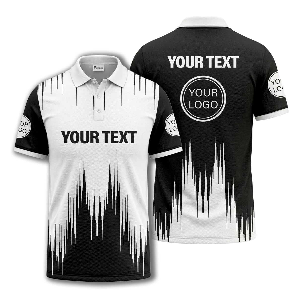 drip paint & abstract line art men's modern polo shirt