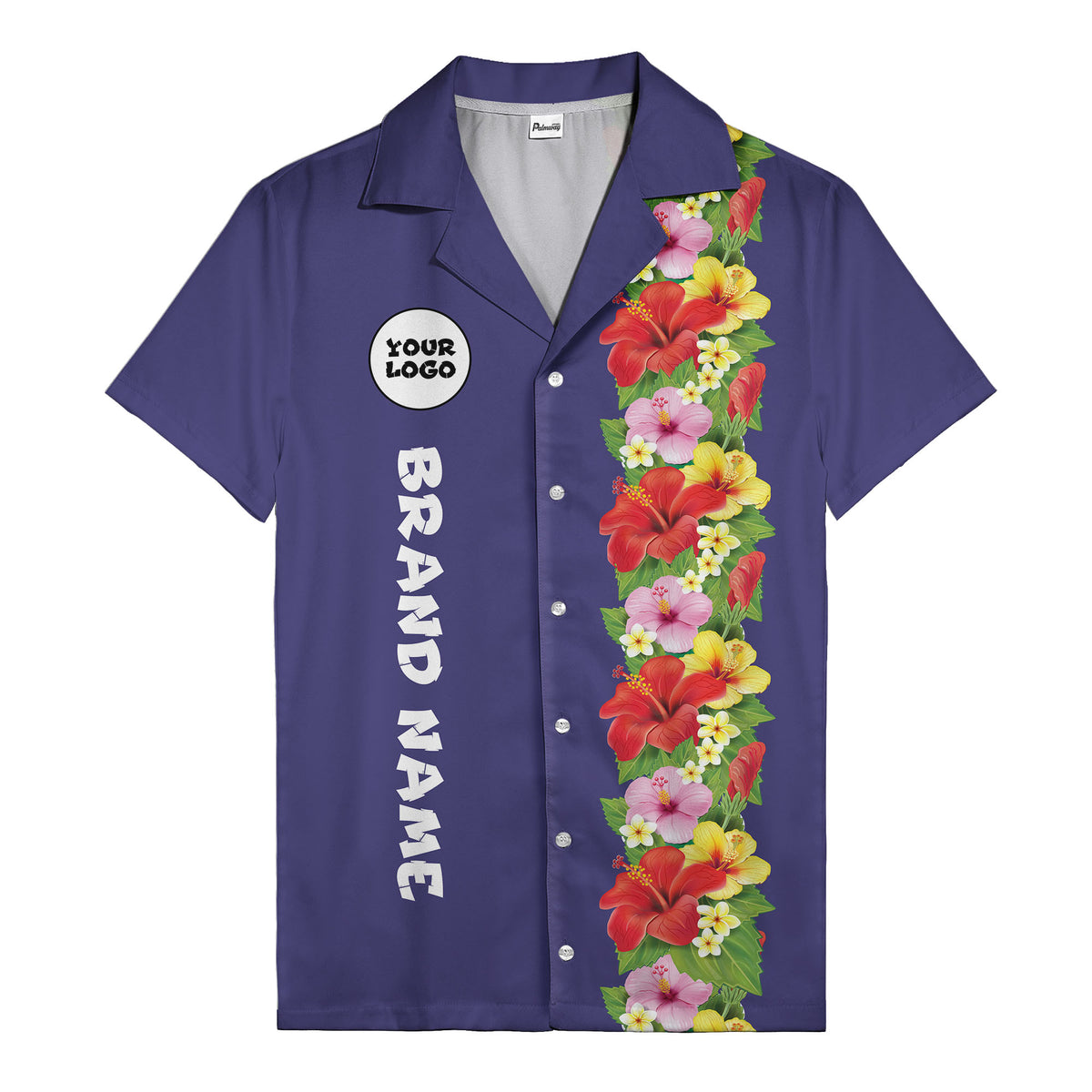 Sunset Hibiscus Explosion Tropical Floral Illustrated Hawaiian Shirt For Men