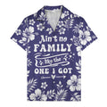 graphic white hibiscus & leaf family tribute hawaiian shirt
