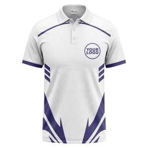 lightning bolt graphic custom logo sporty modern polo shirt
