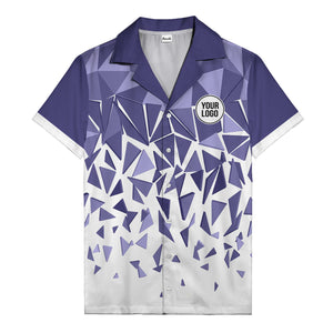 modern abstract triangular geometric hawaiian shirt for men