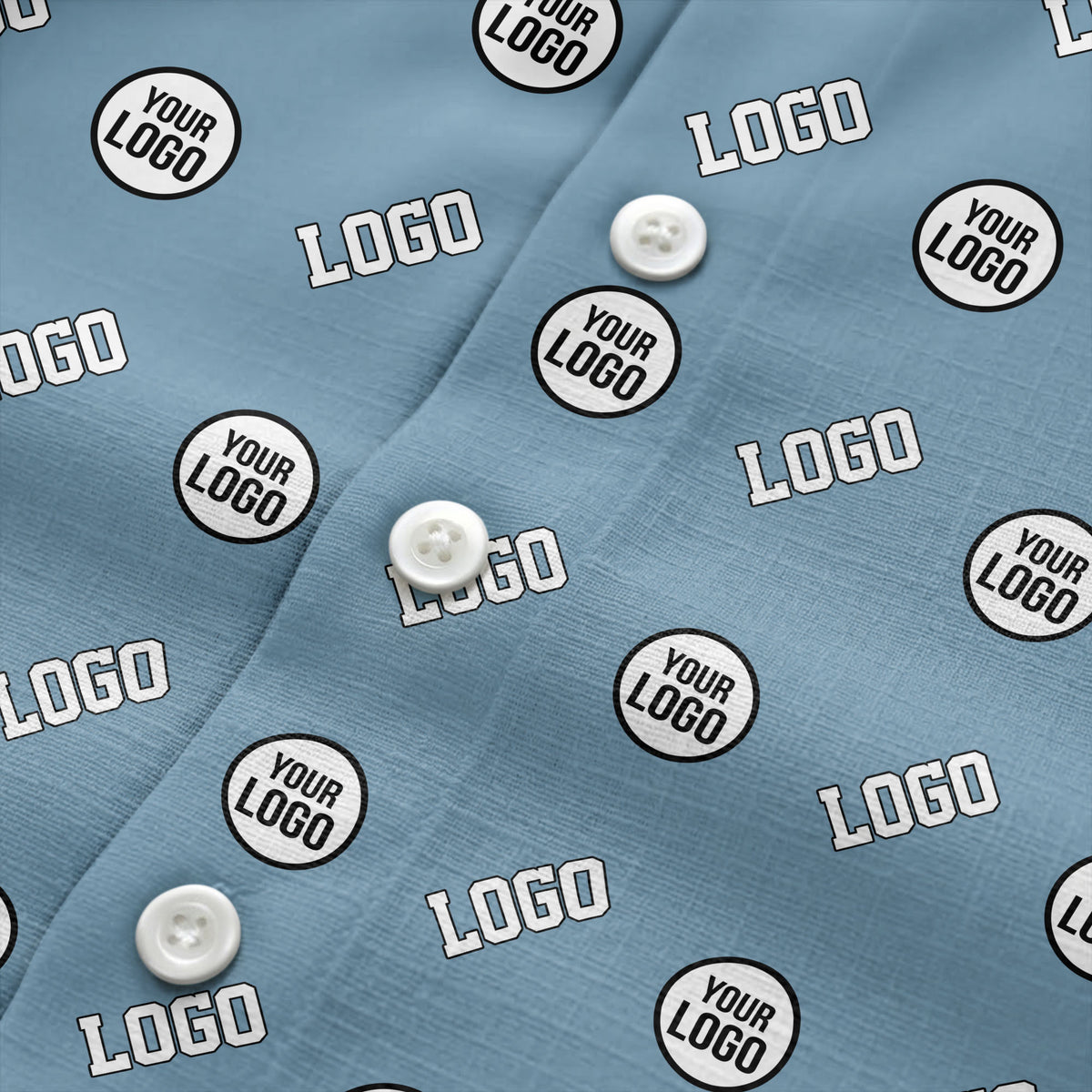Modern Logo Circle Repeat Blue Hawaiian Shirt For Men