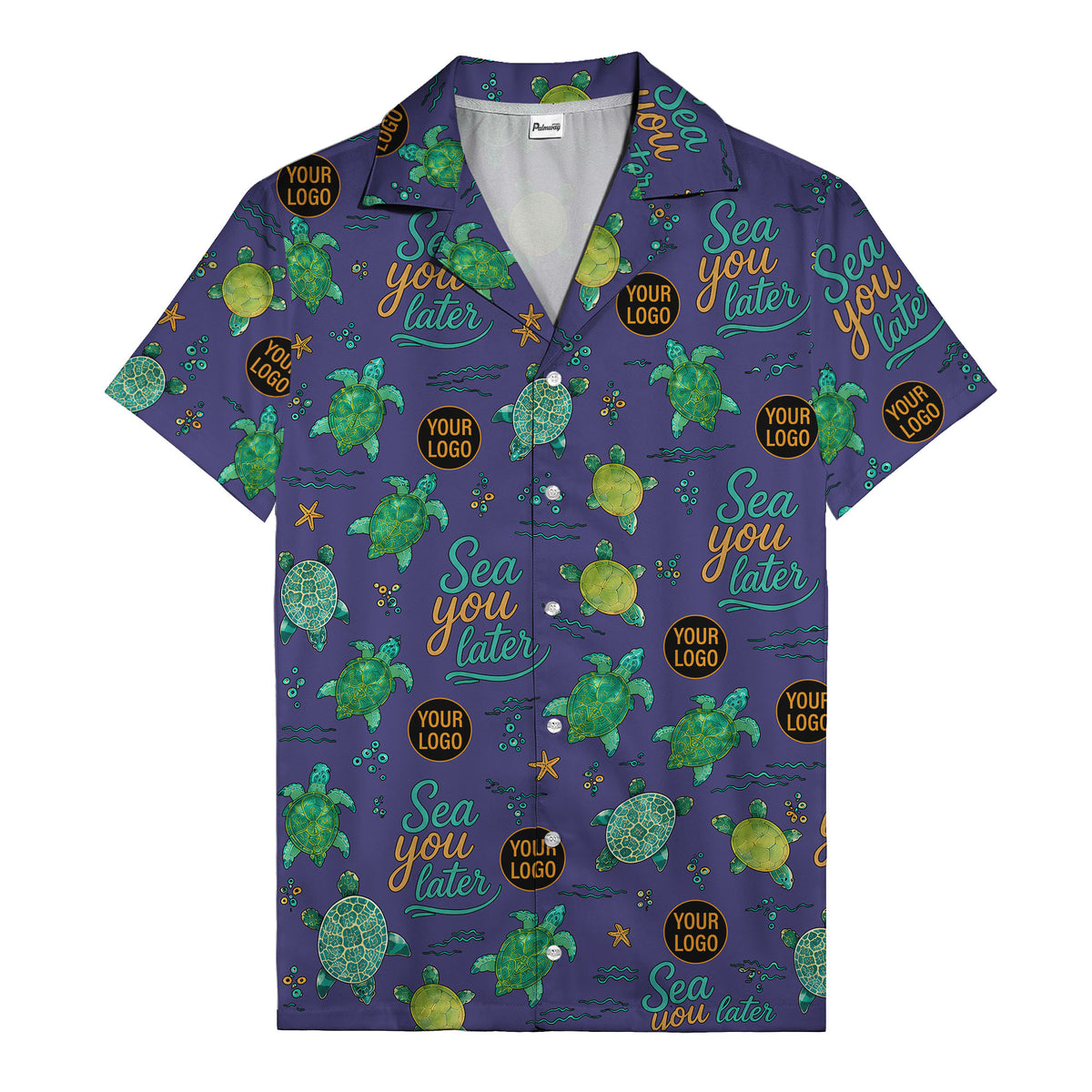 sea turtles & starfish sea you later cartoon hawaiian shirt