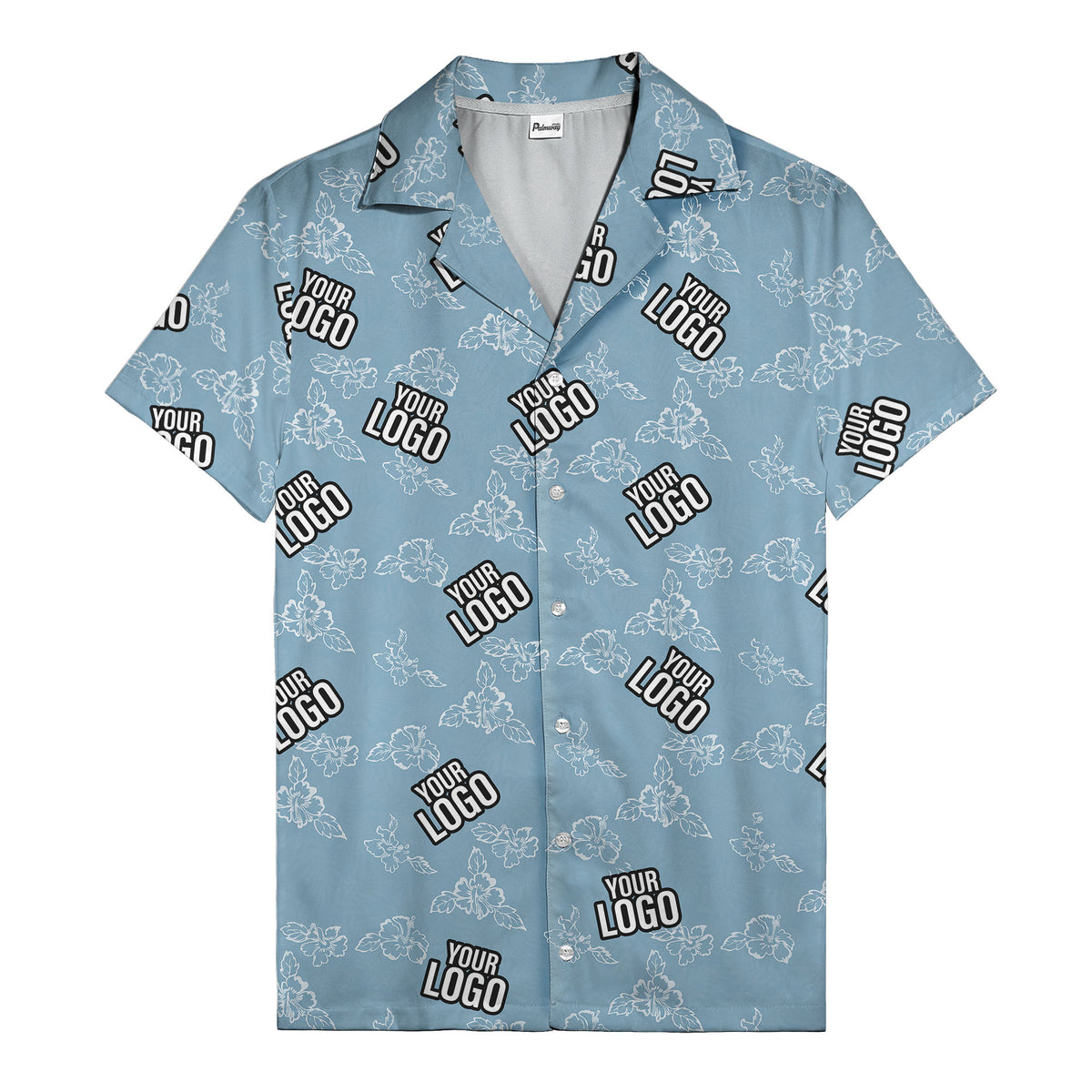 Tropical Red Hibiscus Floral Repeating Polo Shirt For Island Golf Days