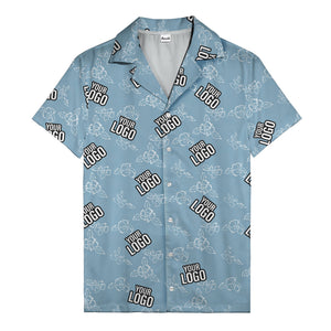 Tropical Red Hibiscus Floral Repeating Polo Shirt For Island Golf Days