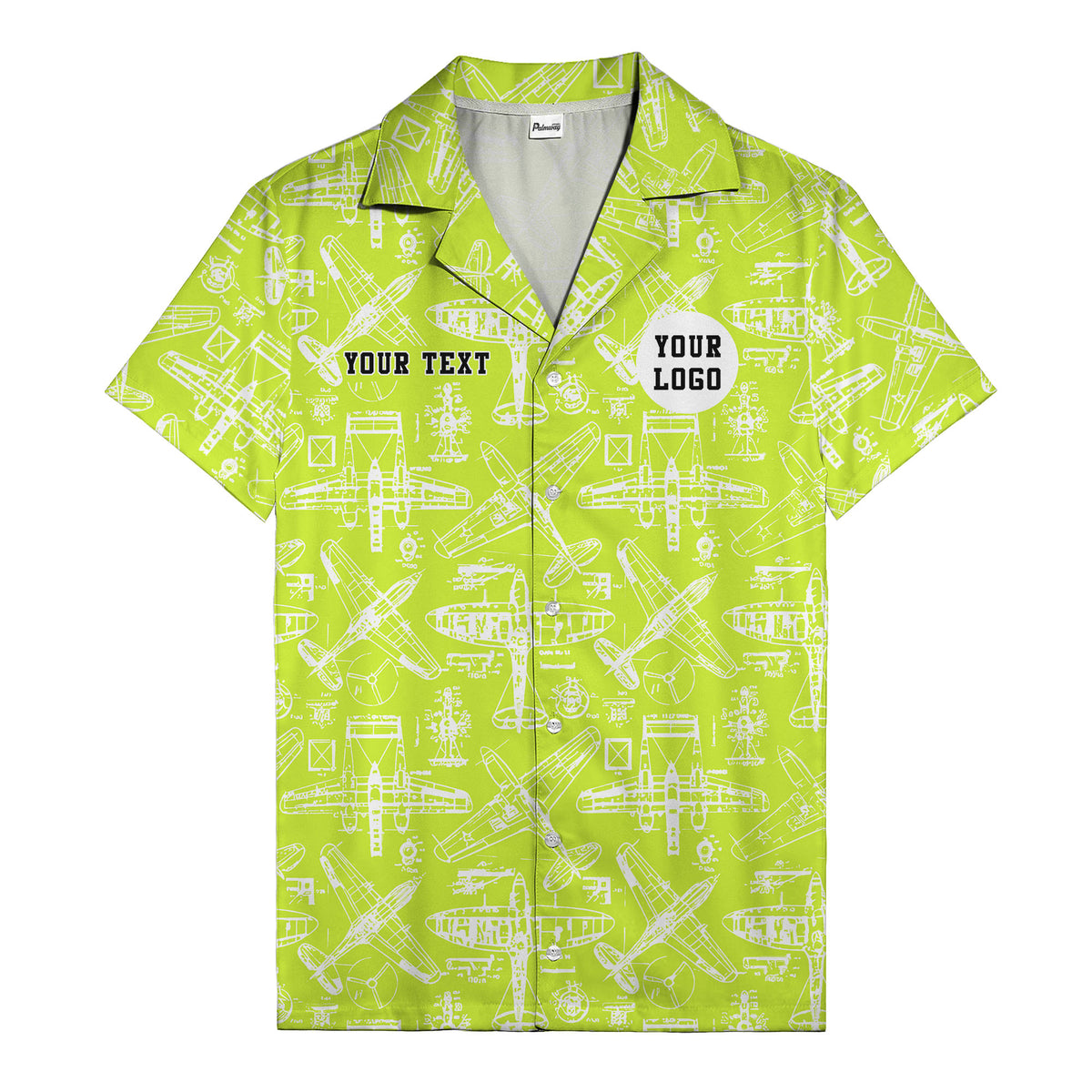 vintage airplane blueprint sketches propeller engine hawaiian shirt