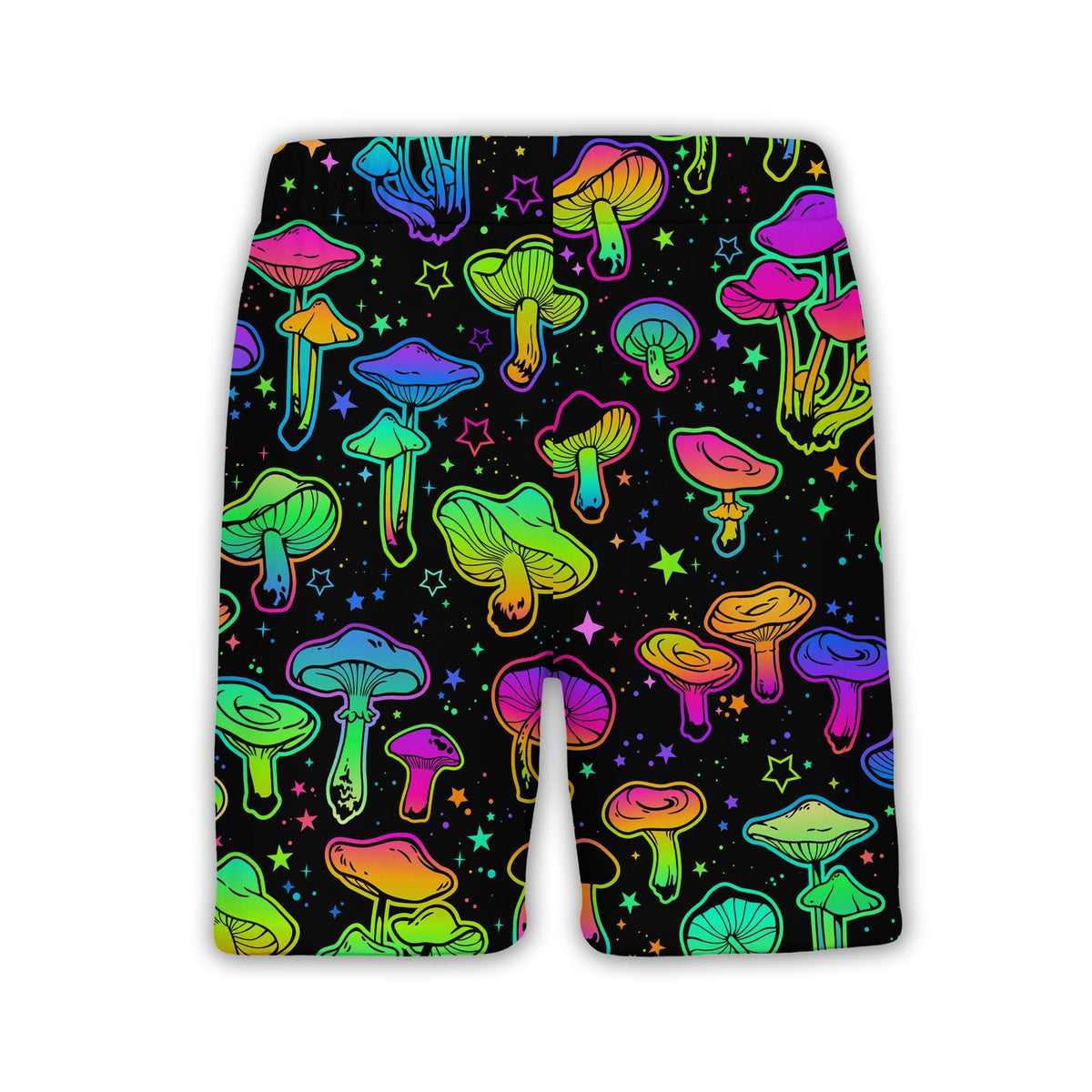Watercolor Amanita and Forest Mushroom Hawaiian Shirt with Leafy Foliage