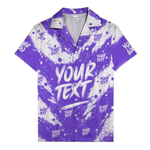 abstract splatter paint custom text hawaiian shirt with your text