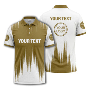 drip paint & abstract line art men's modern polo shirt