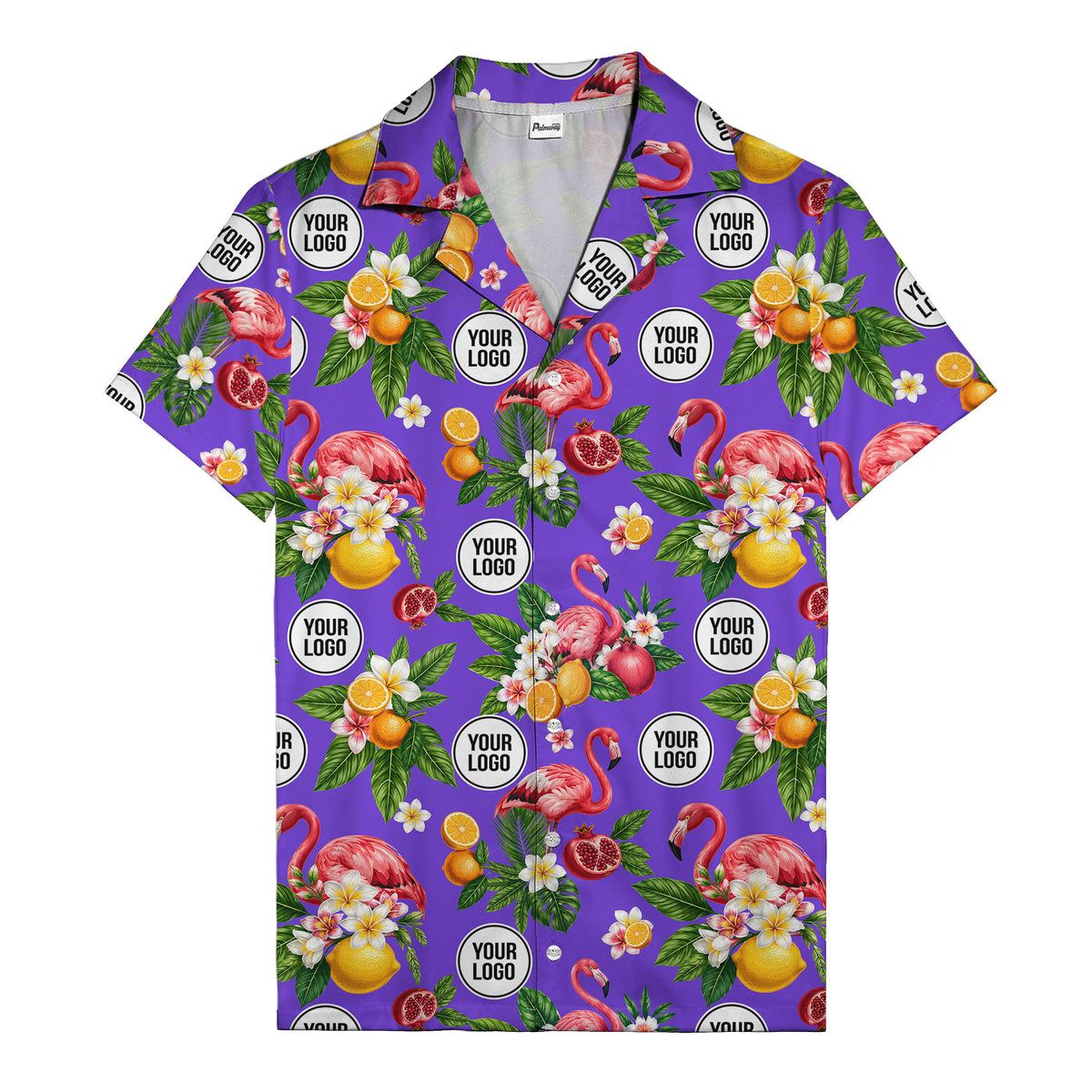 flamingo & pomegranate paradise hawaiian shirt for men