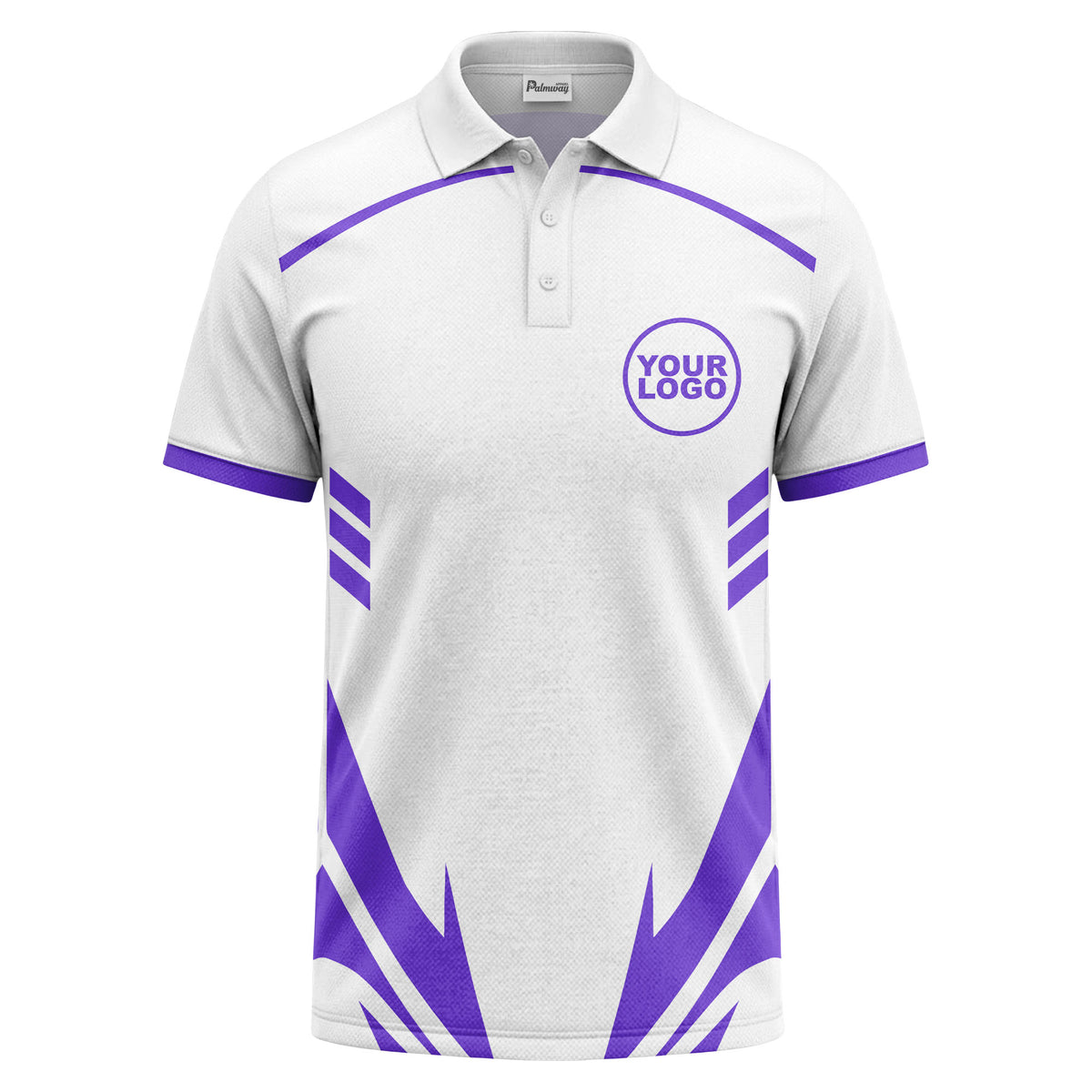 lightning bolt graphic custom logo sporty modern polo shirt