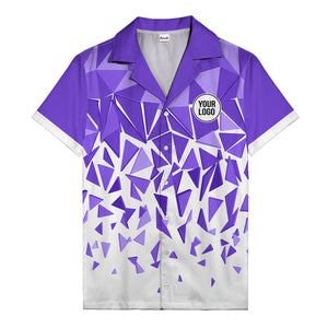 modern abstract triangular geometric hawaiian shirt for men