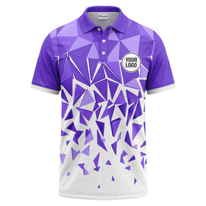 sharp monochrome geometric triangles polo shirt