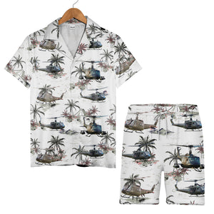 U.S. Army Bell UH-1 Huey Trendy Hawaiian Shirt Military Aviation Tribute